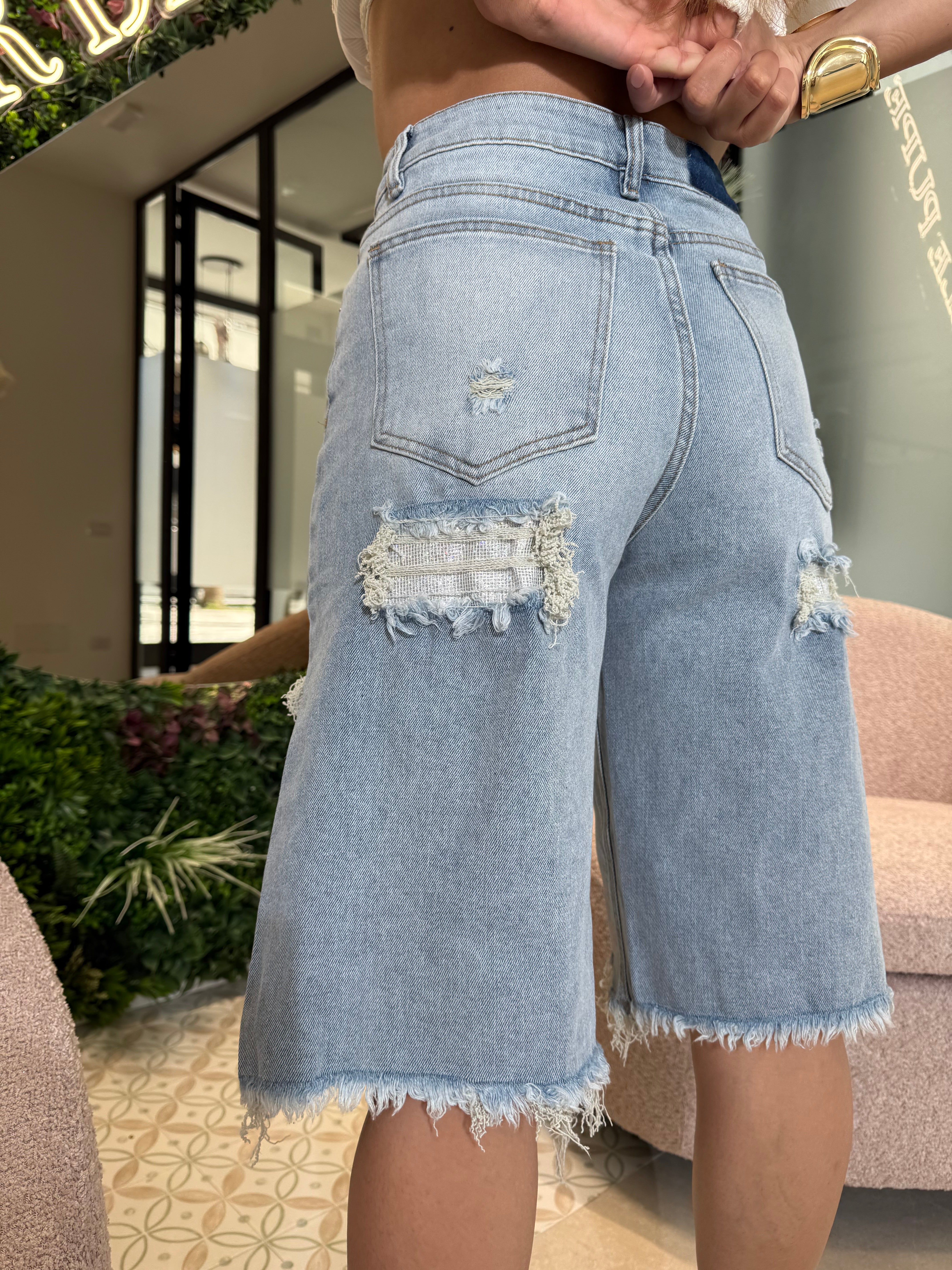 Bermuda tasconi con strass