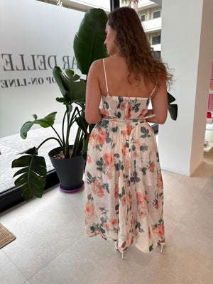 Abito bustier fiori