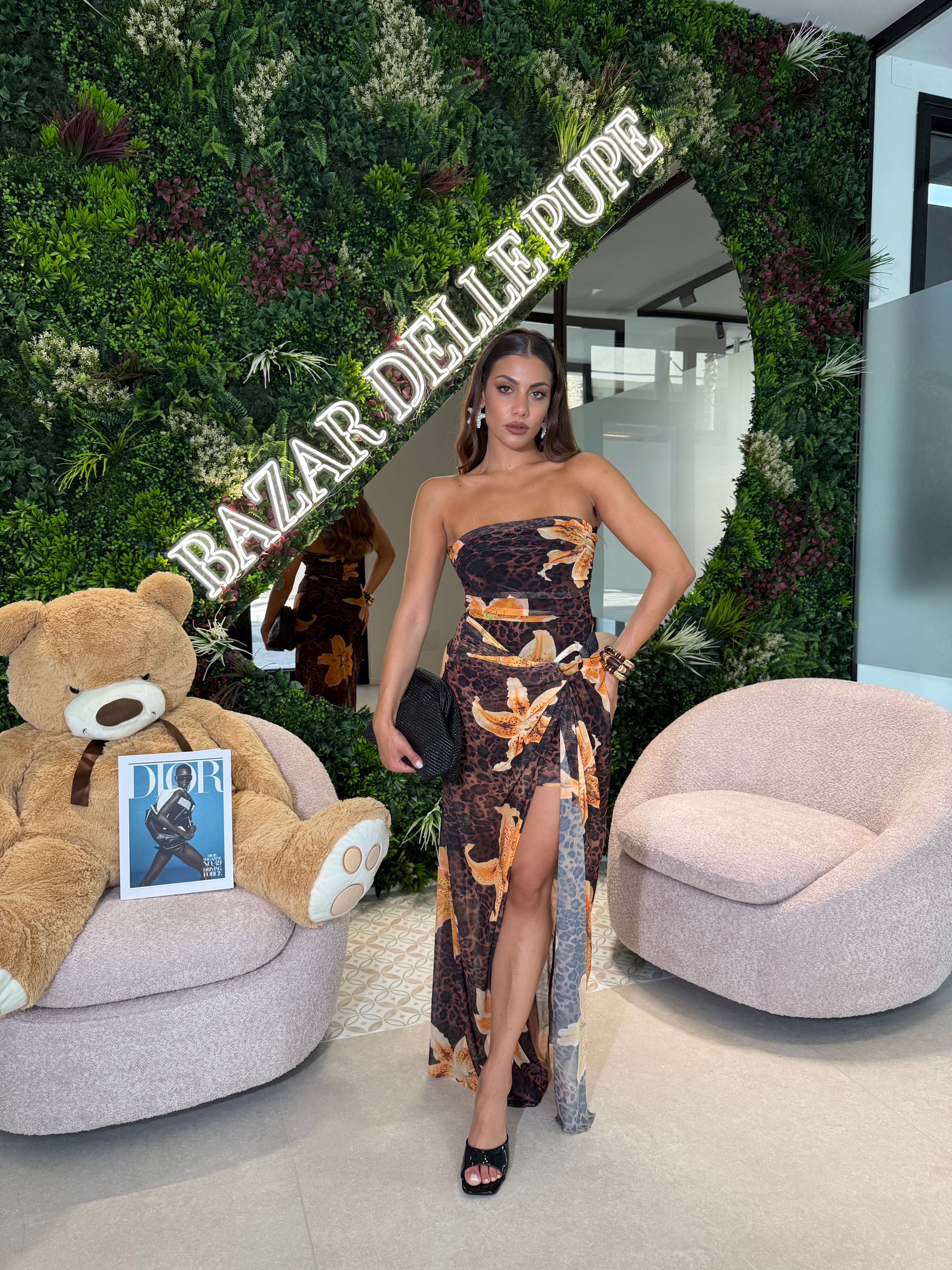 Abito animalier fascia Lumina