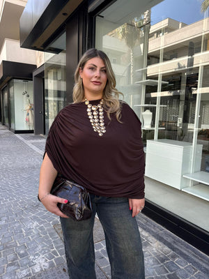 Maglia drappeggiata curvy