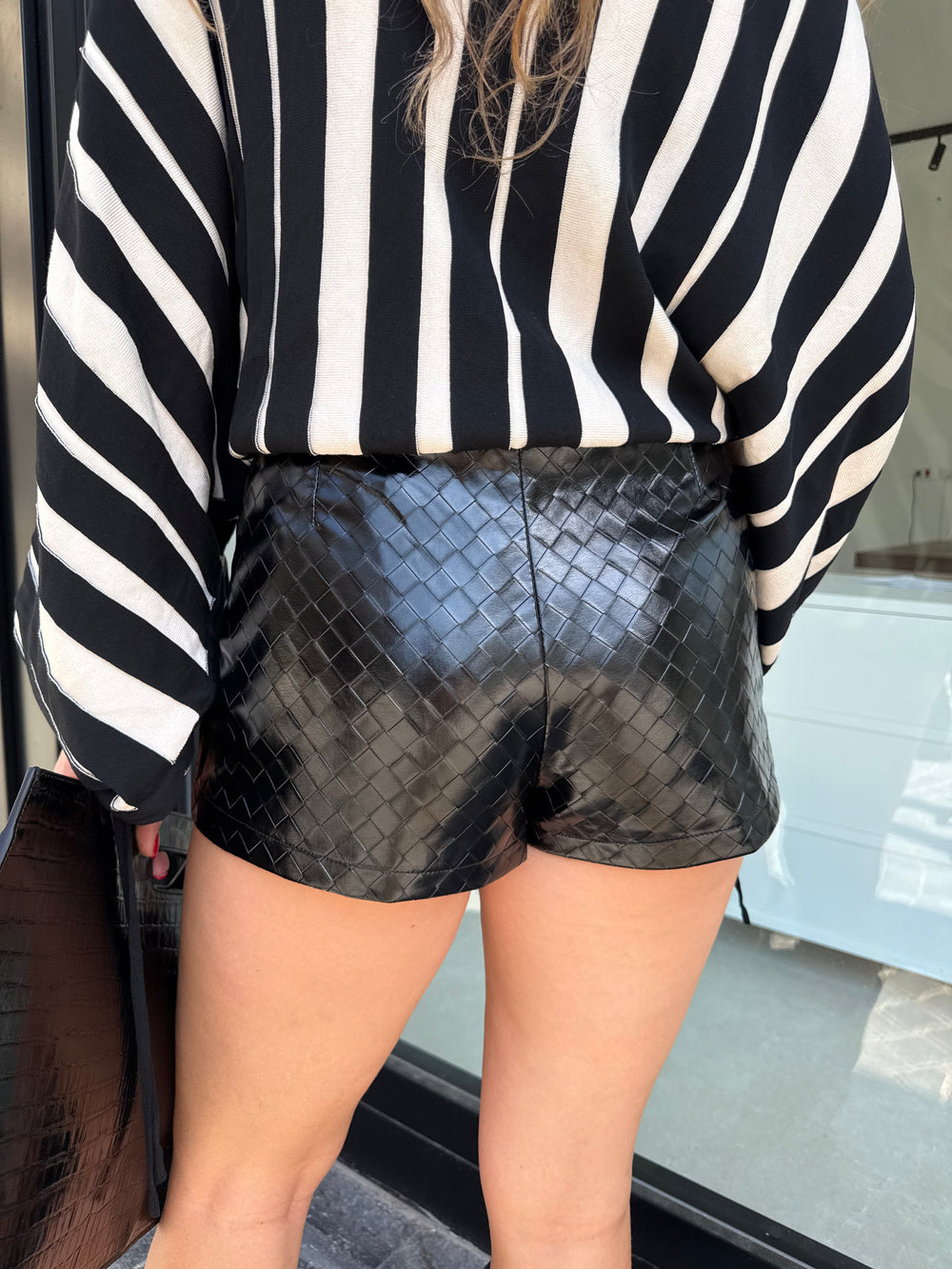Pantaloncino ecopelle pitonato