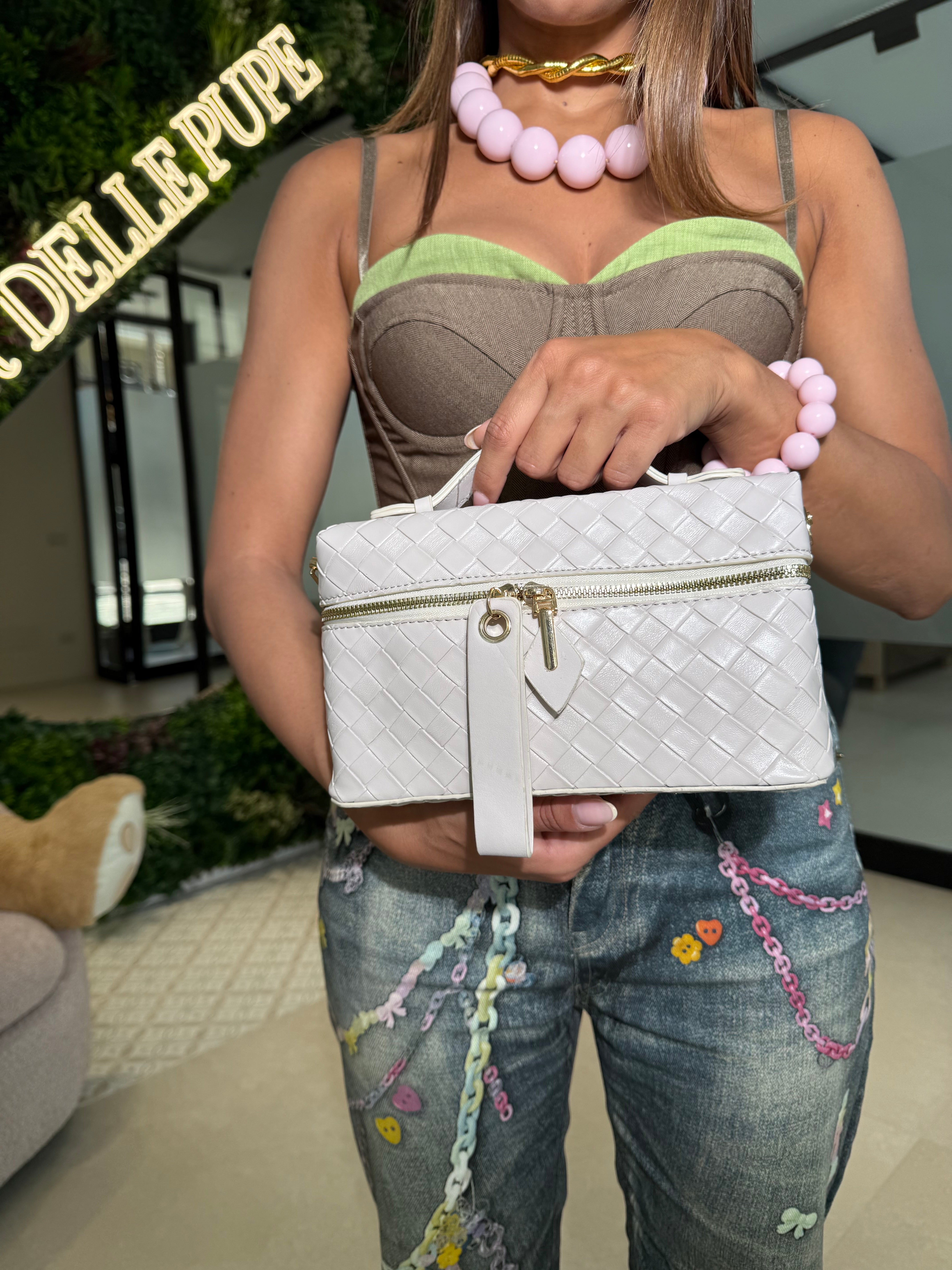 Borsa intrecciata bauletto