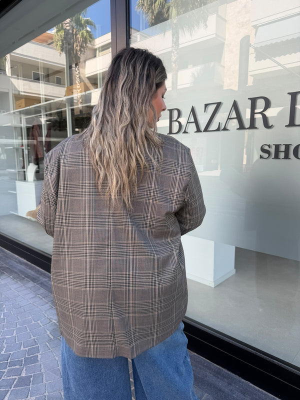 Giacca quadri curvy