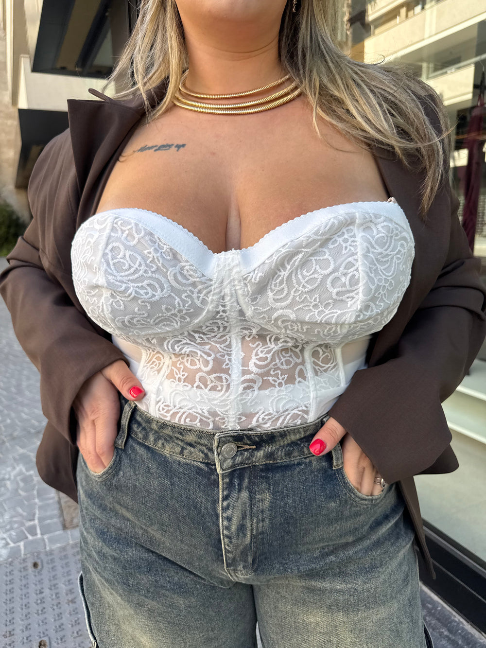 Corpetto romantico curvy