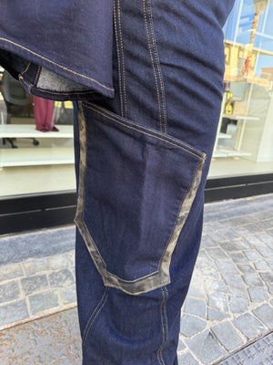 Jeans con dettagli mimetici curvy