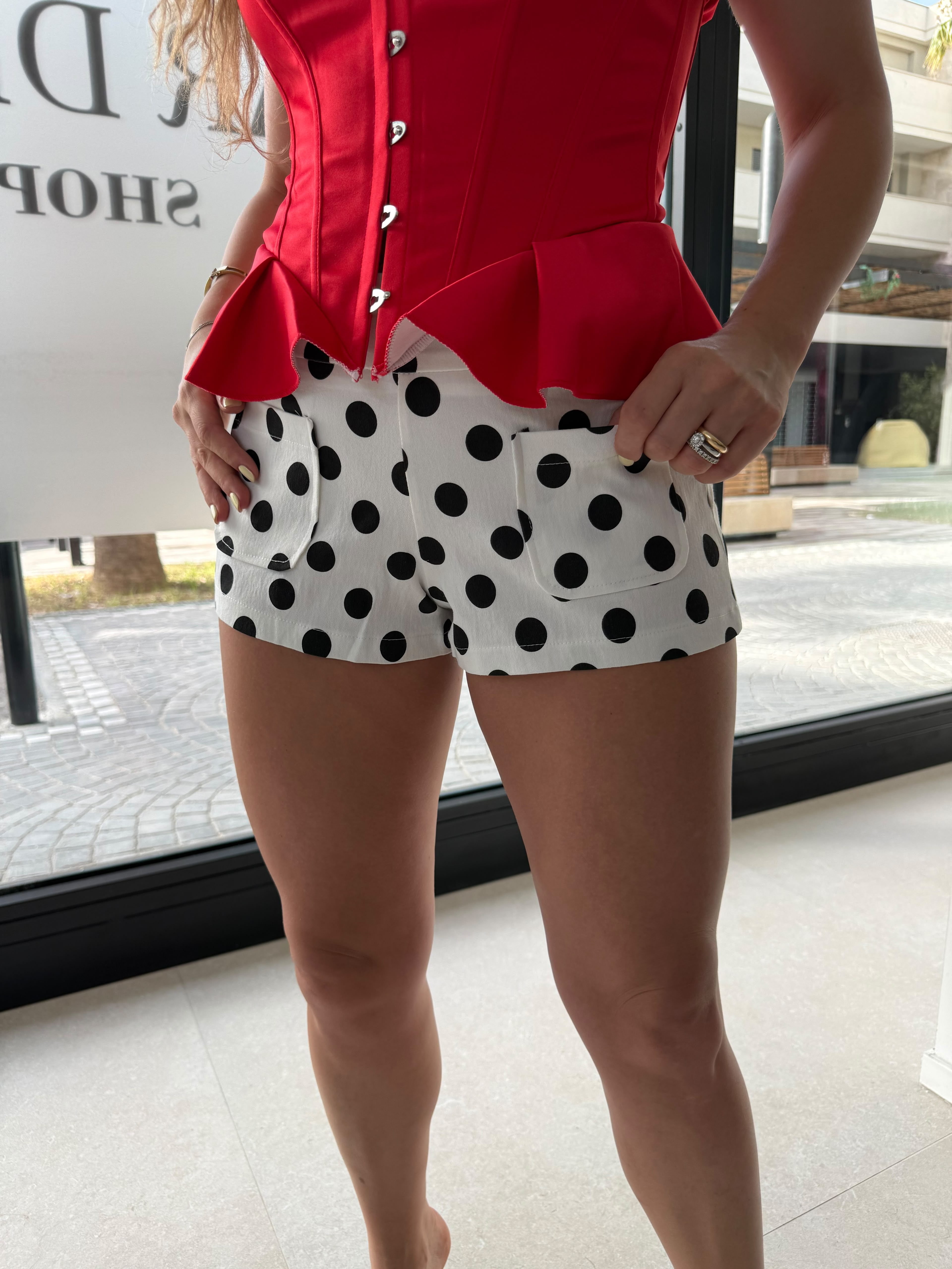 Pantaloncino mini pois