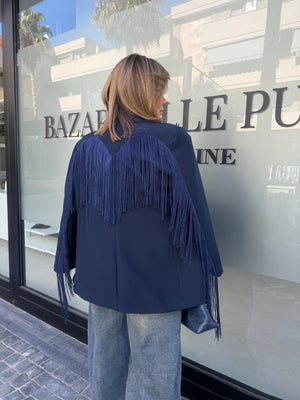 Giacca con frange curvy