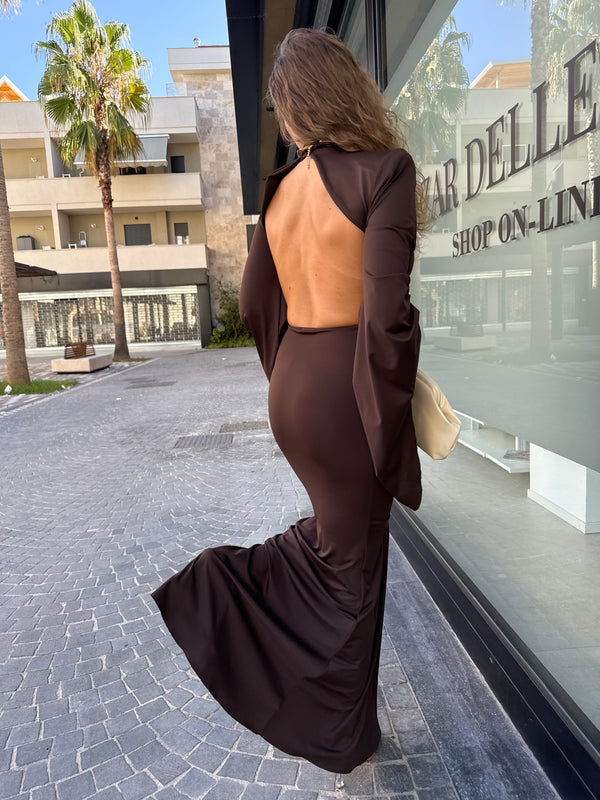 Abito sirena con schiena scoperta