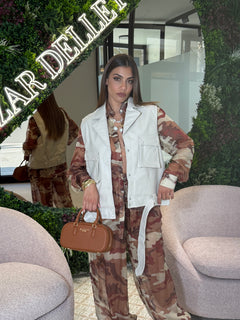 Chiodo gilet ecopelle