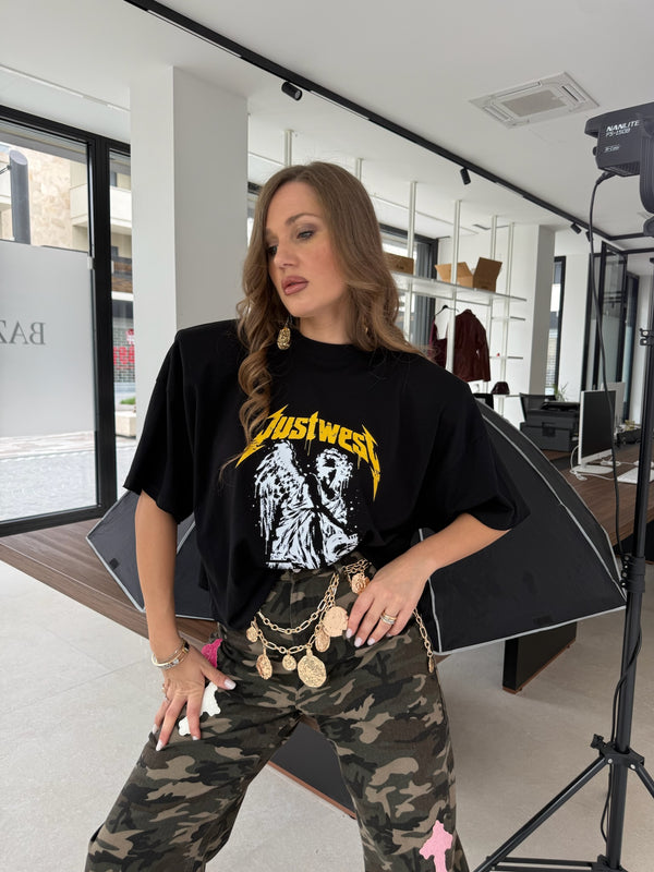 T-shirt crop Just