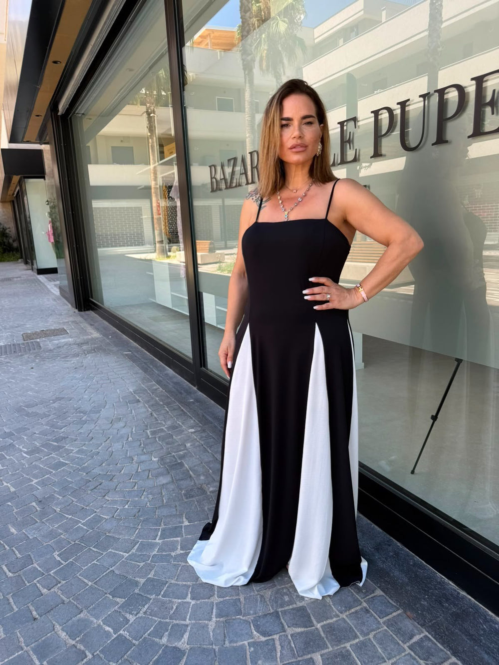 Abito bicolore Aria curvy