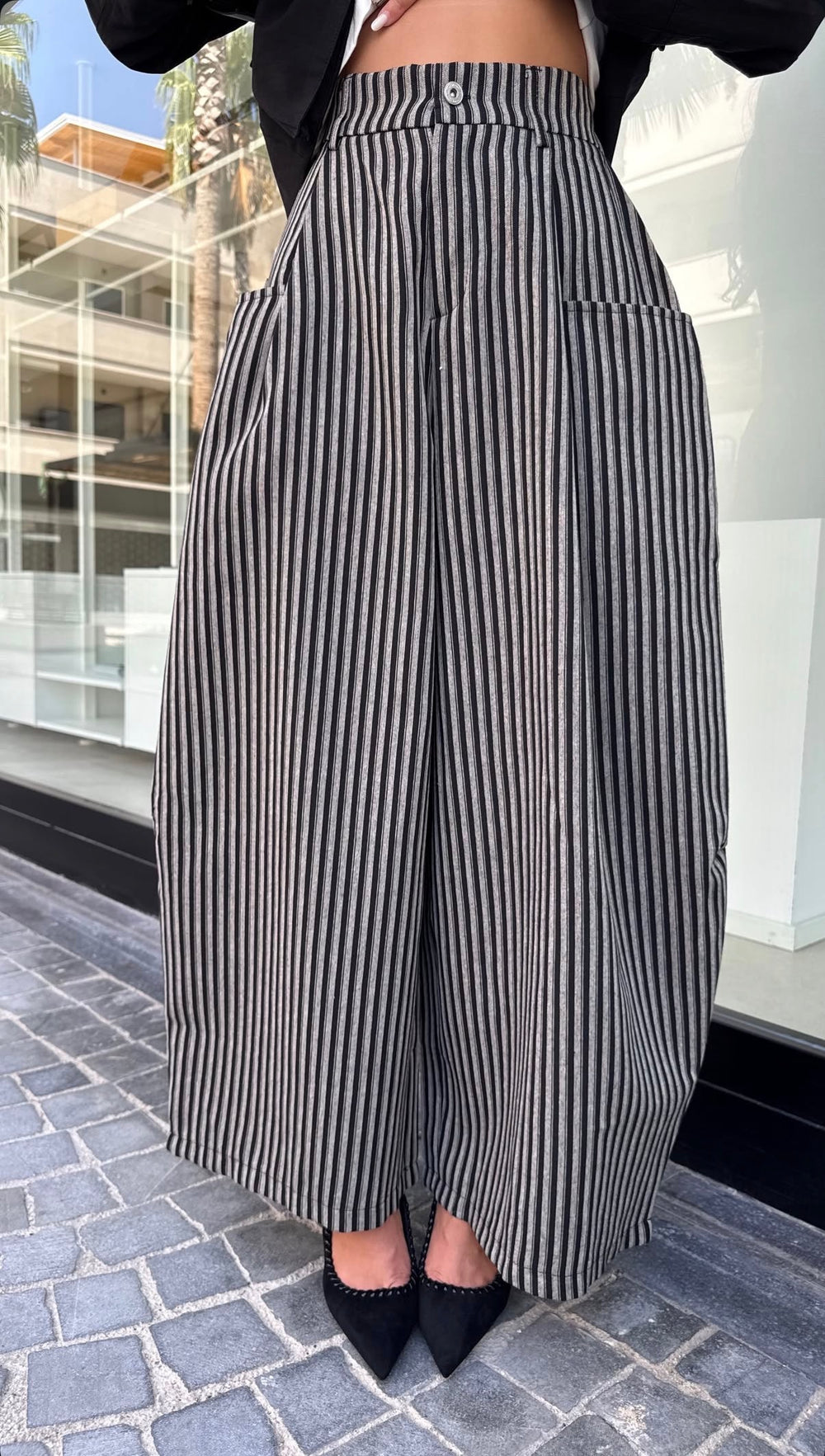 Pantalone ballon gessato