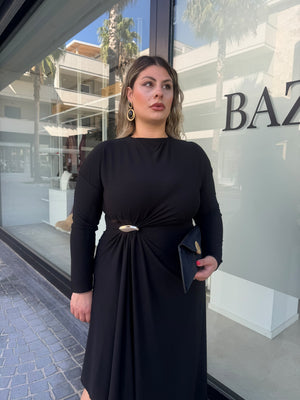 Abito foglia gold curvy