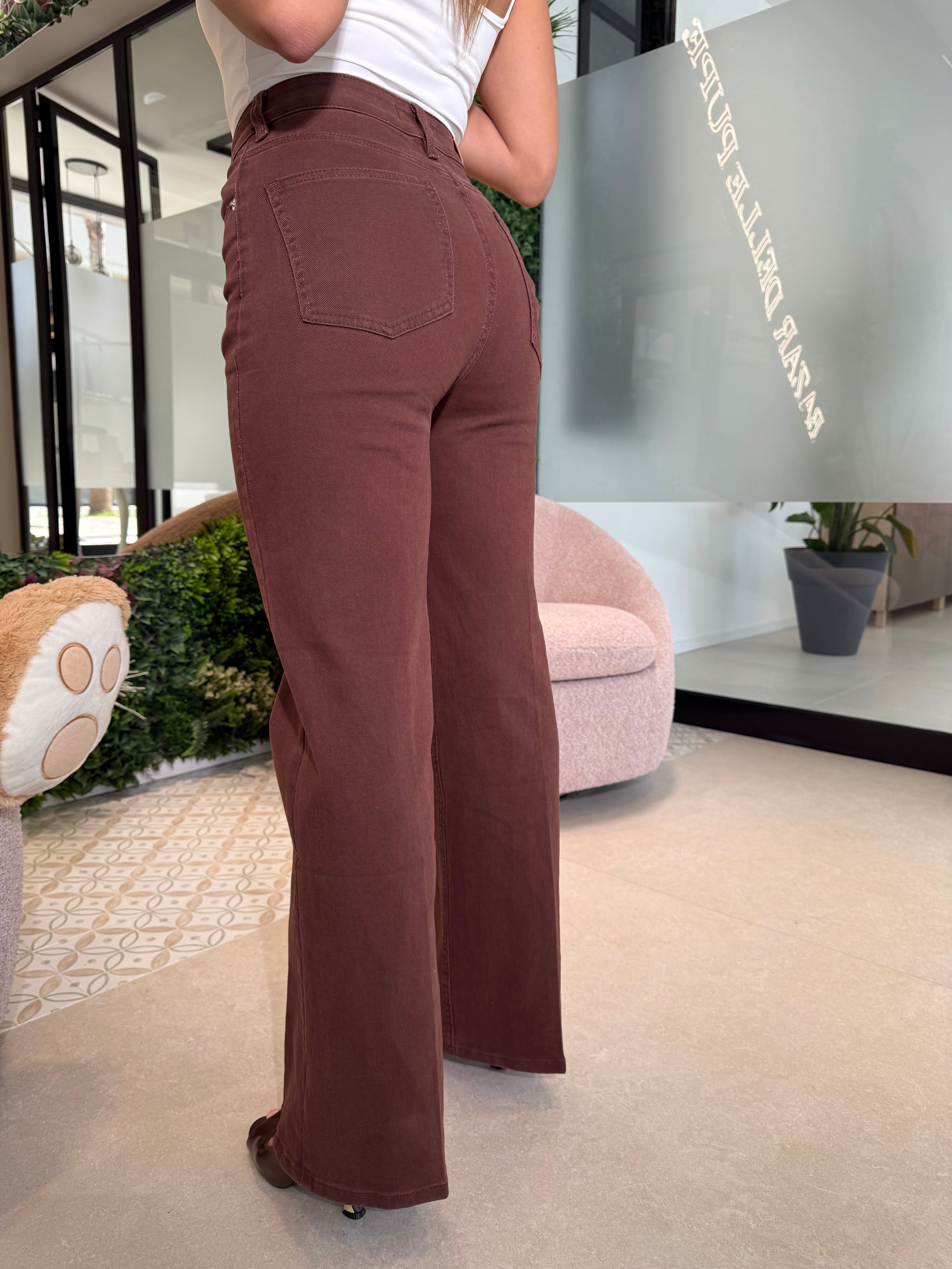 Jeans asimmetrico brown