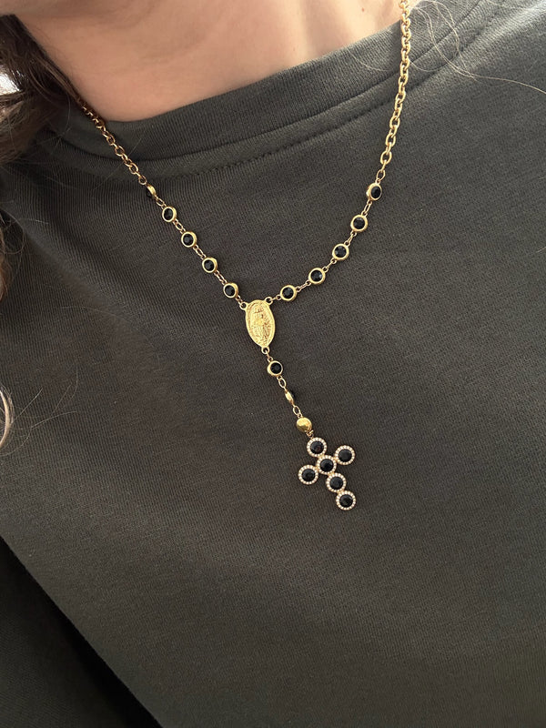 Collana rosario con croce