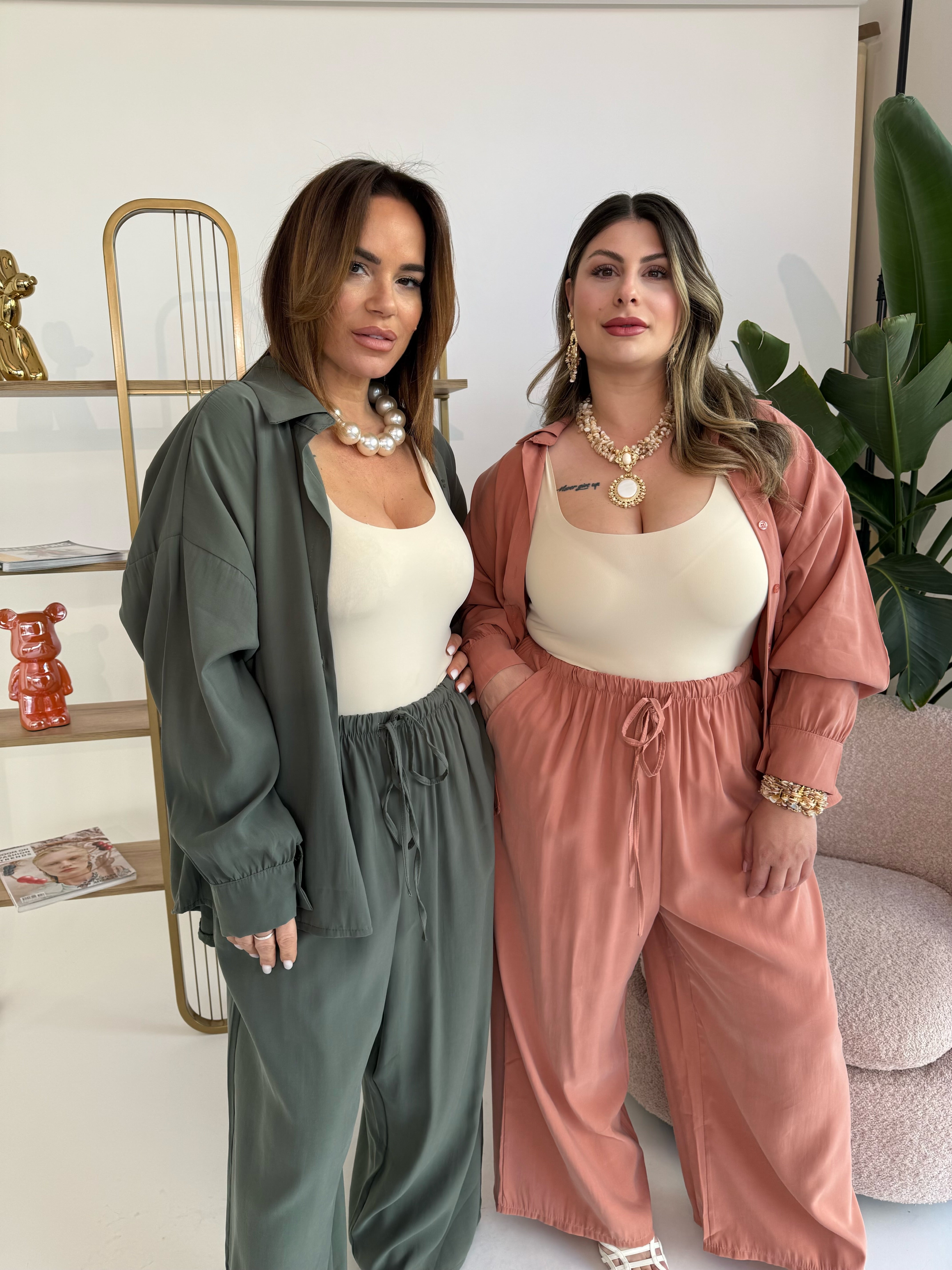 Cordset camicia e pantalone curvy