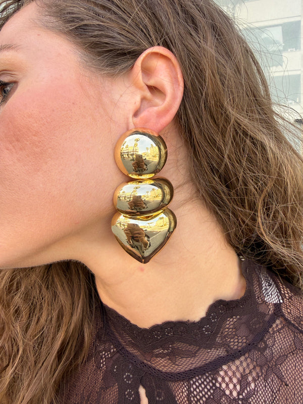 Orecchino cuore pendente