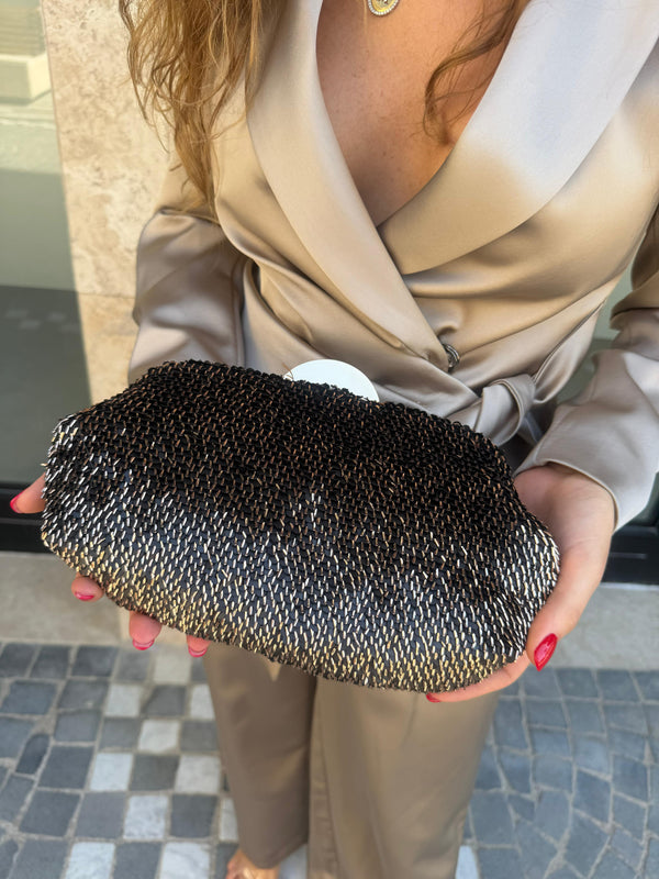 Borsa perline e paillettes