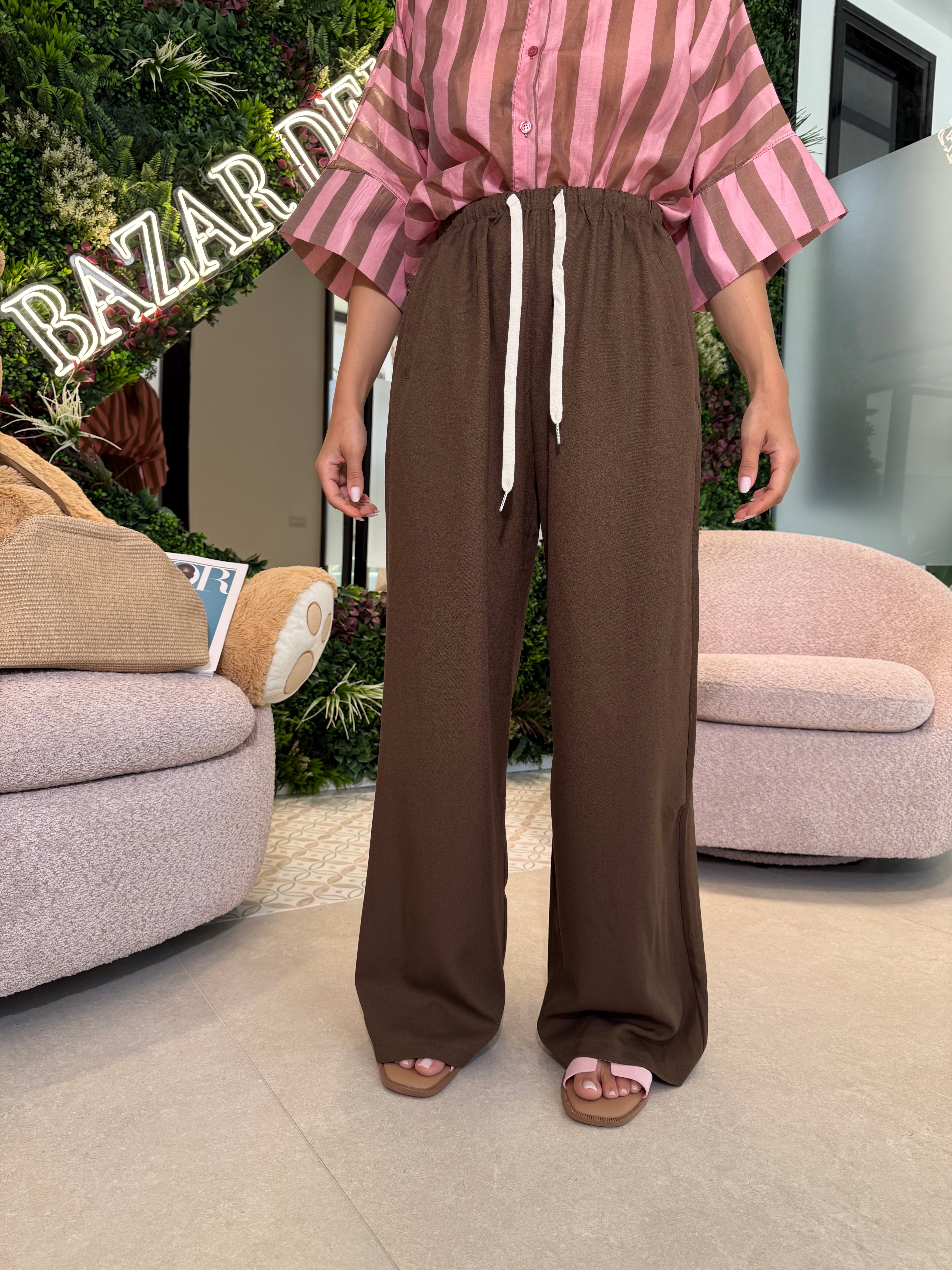 Pantalone morbido con laccio