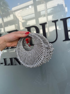 Borsa crochet silver