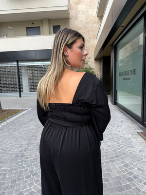 Tuta intera black curvy