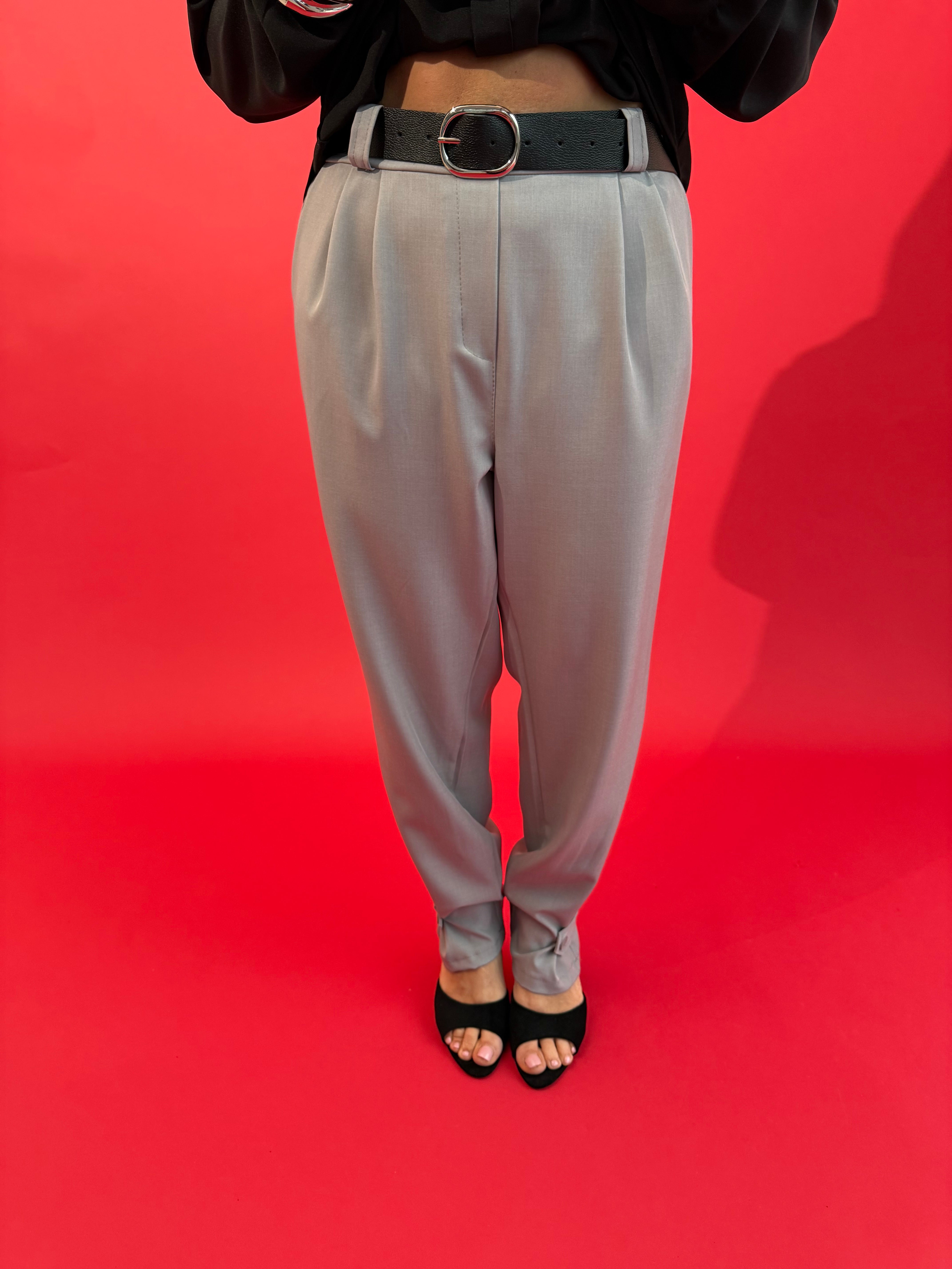 Pantalone classico con elastico curvy