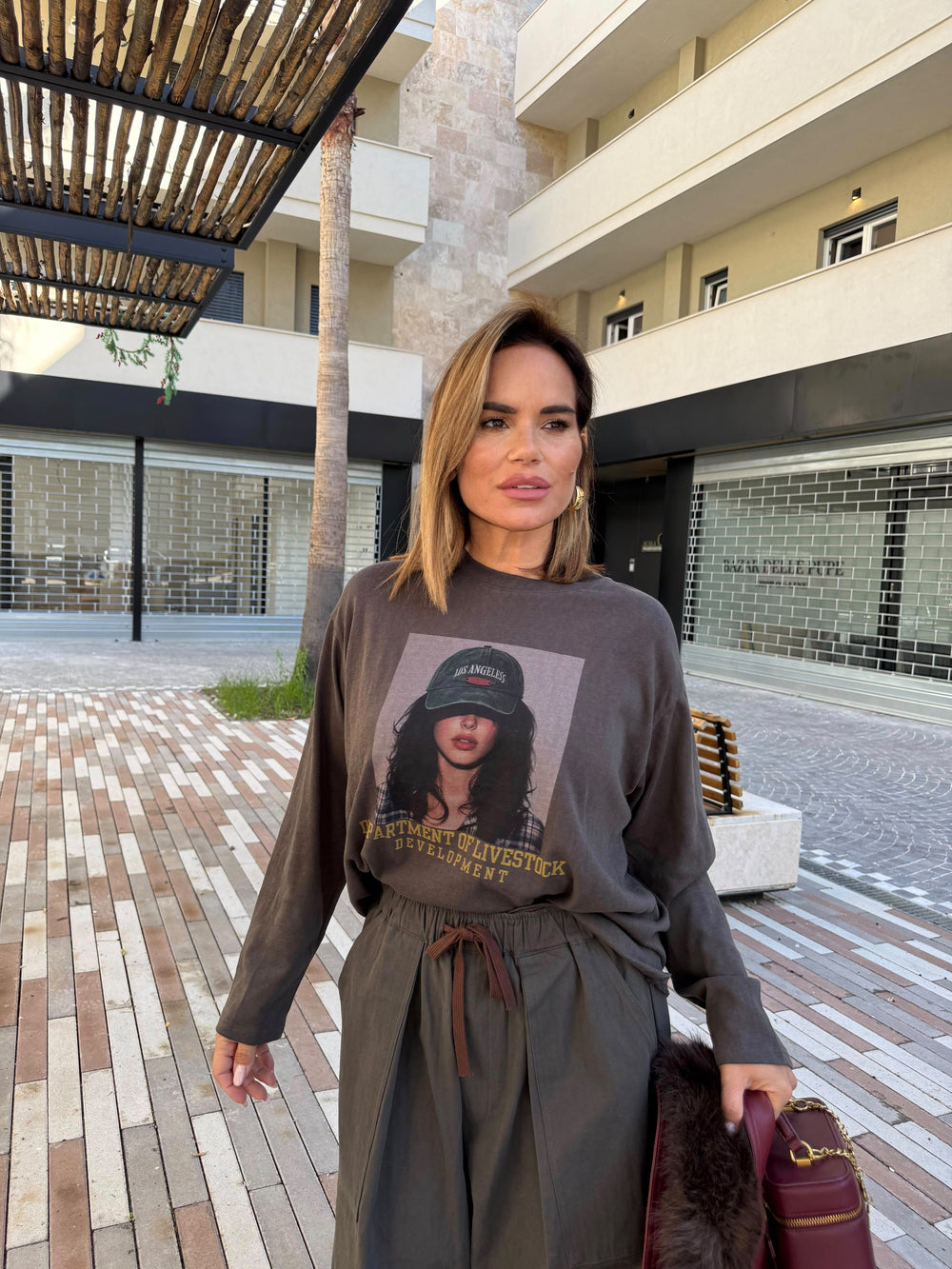 Maglia long sleeve con stampa