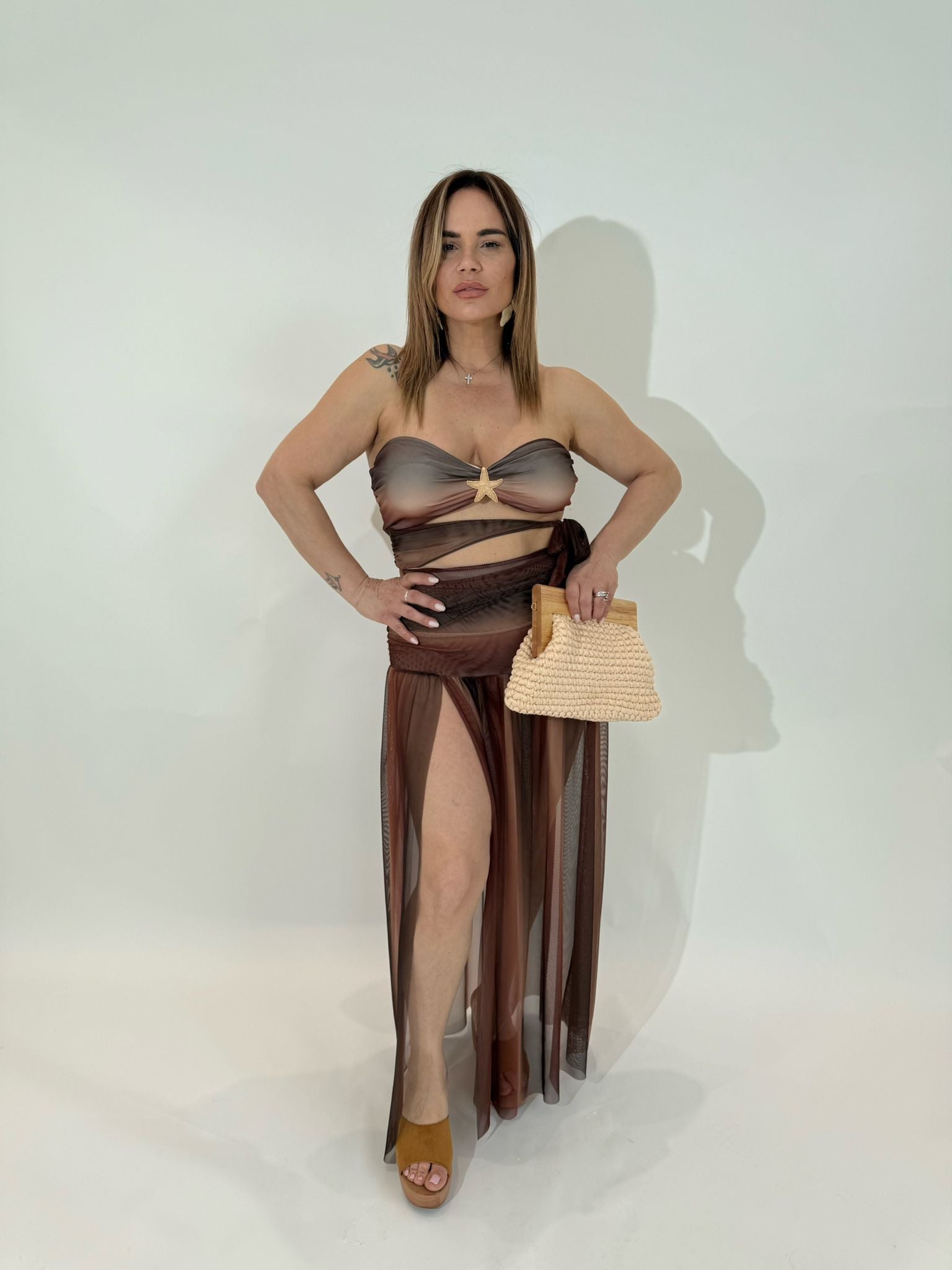 Costume intero con gonna curvy