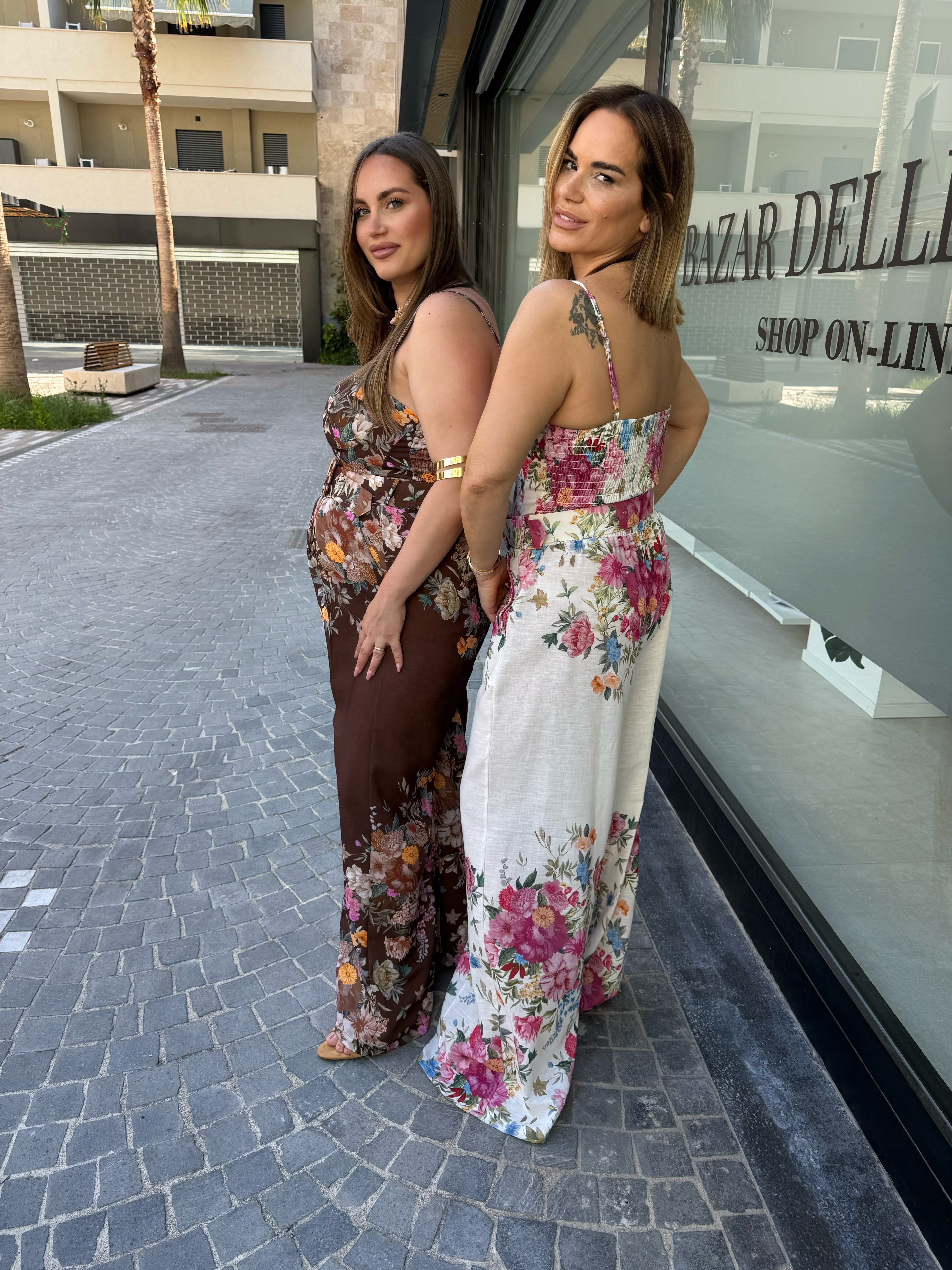 Tuta intera floreale curvy