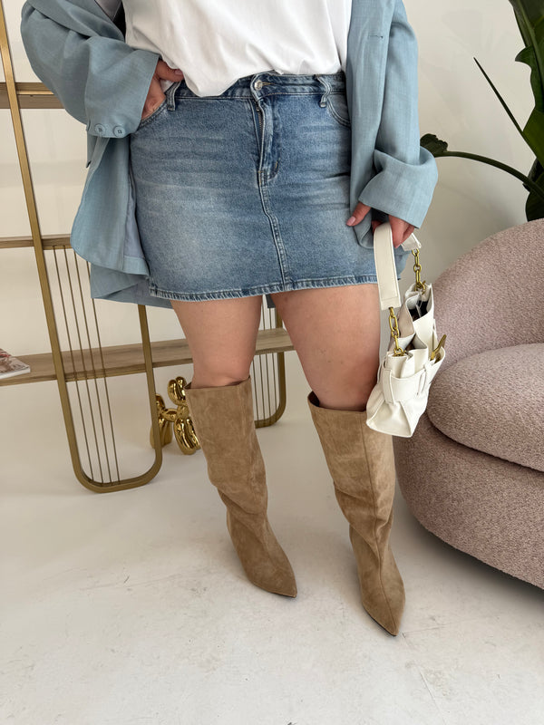 Mini gonna denim curvy