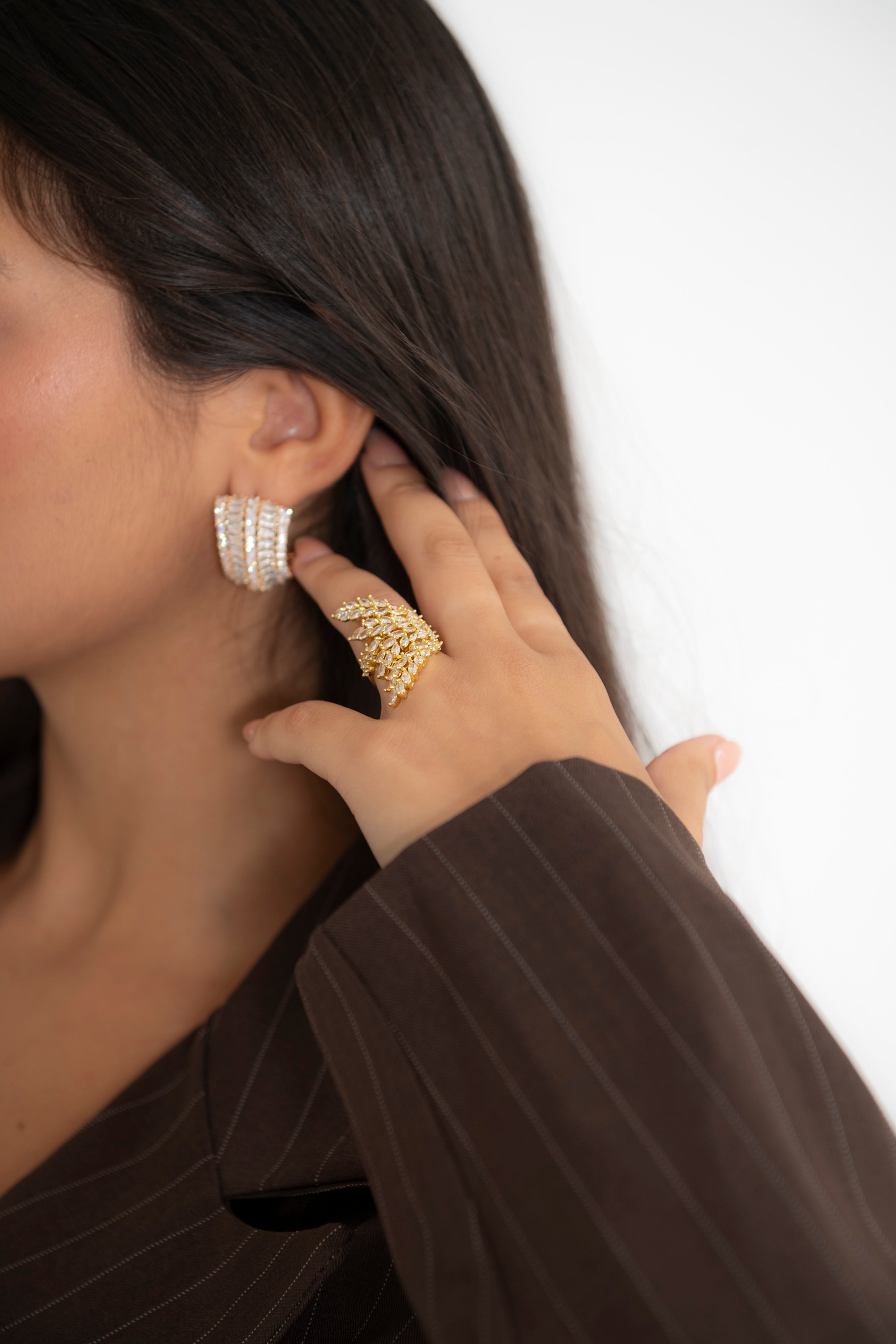 Orecchini cerchi strass