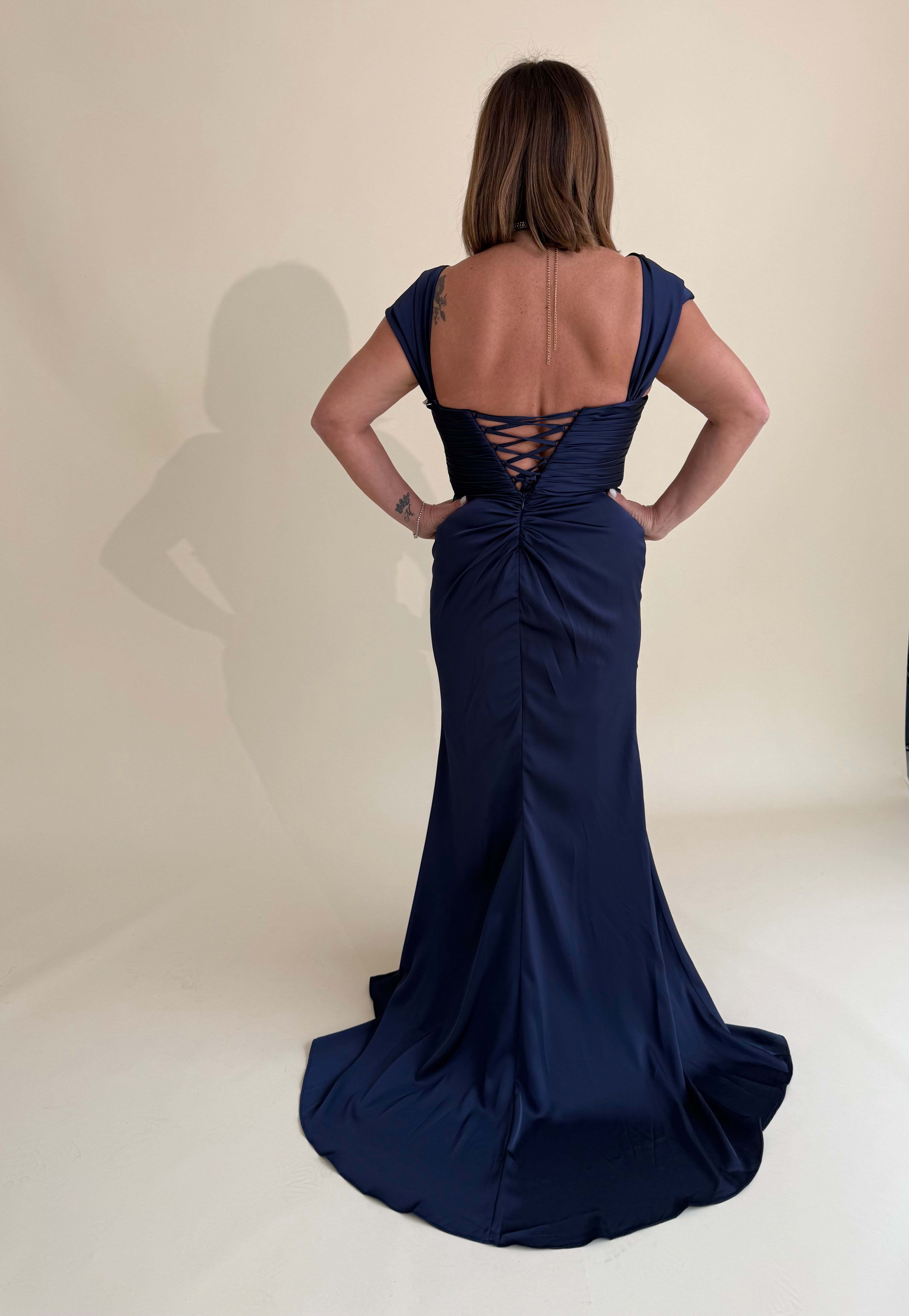 Abito da cerimonia sirena drappeggiato