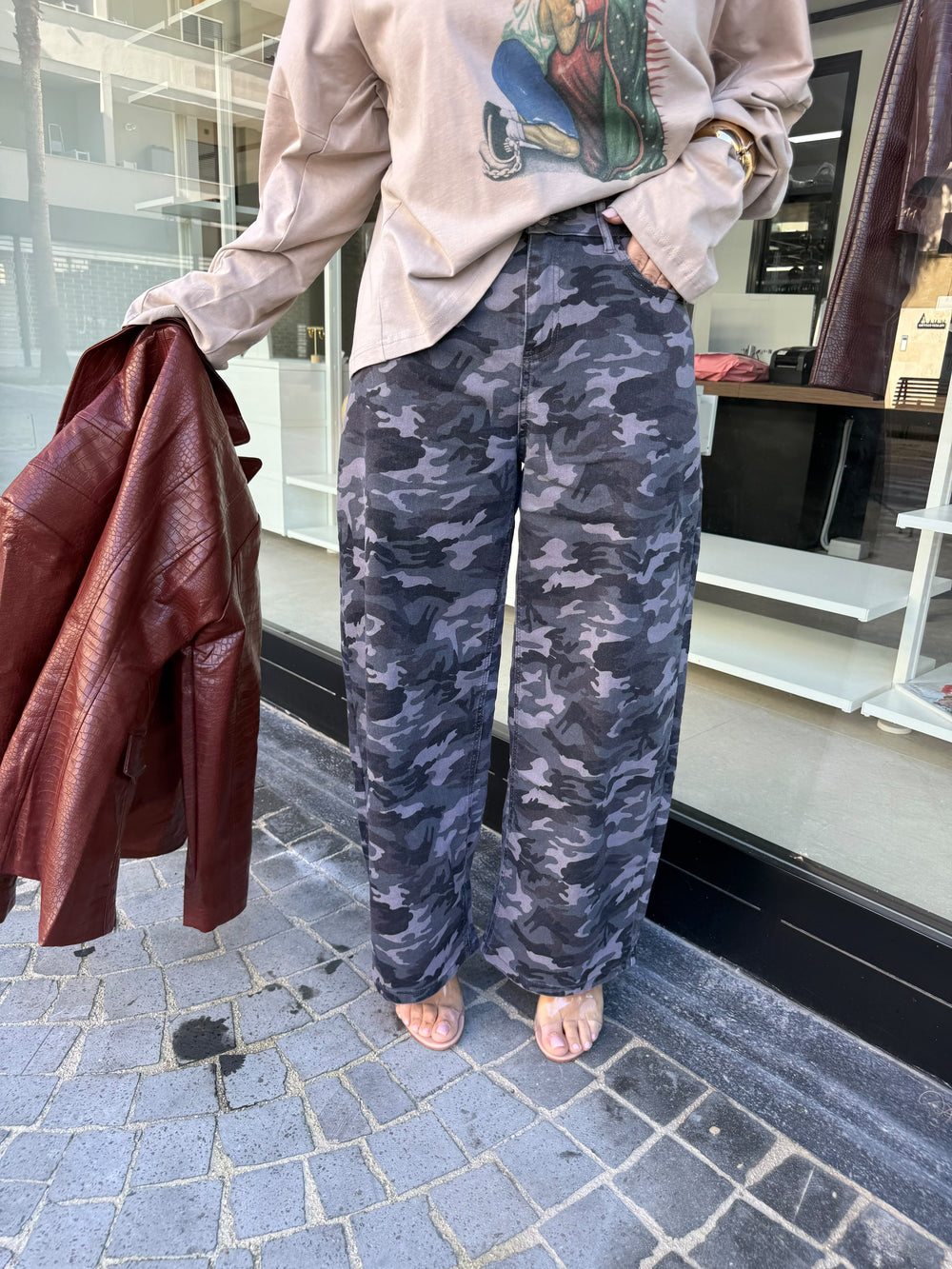 Jeans ballon mimetico curvy