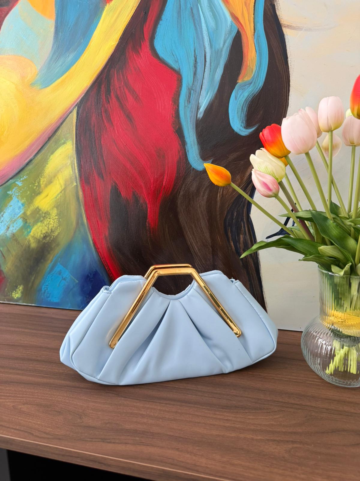 Borsa manico gold