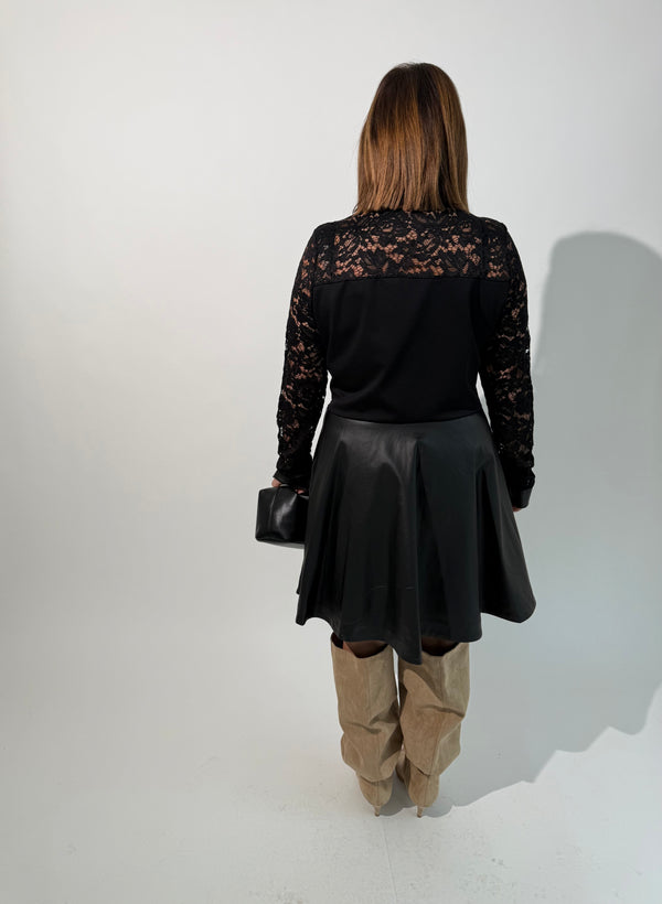 Abitino ecopelle e merletto curvy