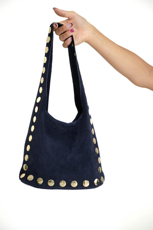 Borsa secchiello bottoni gold