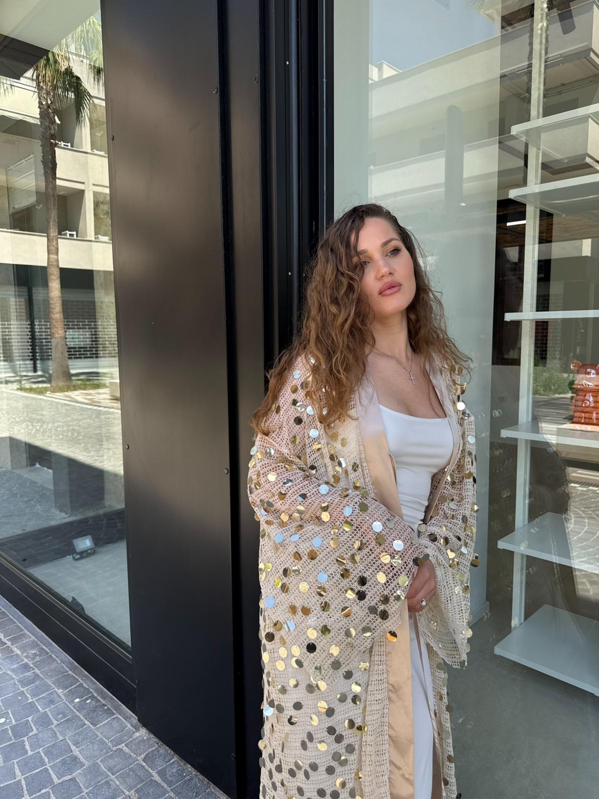 Kimono rete e paillettes