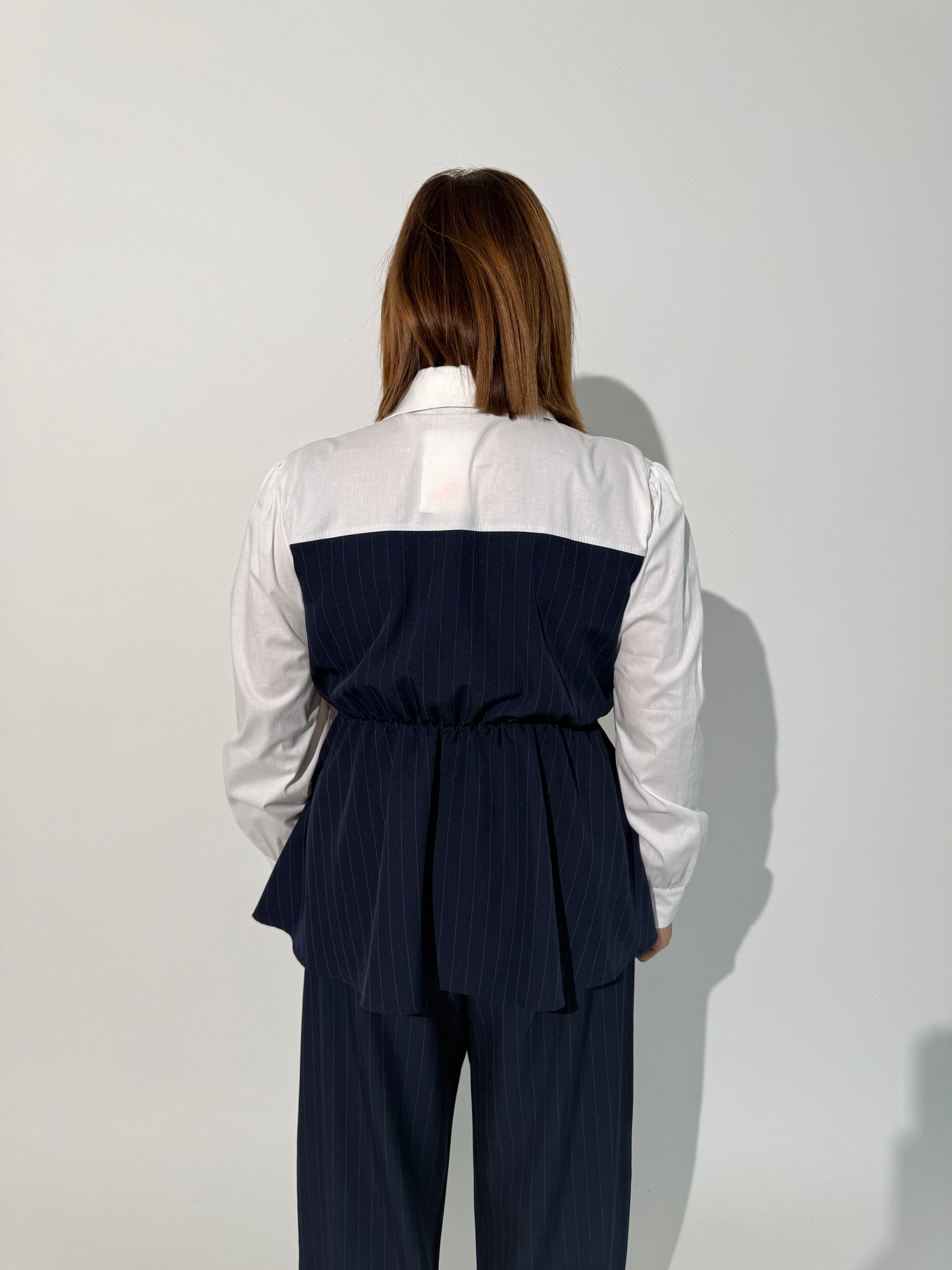 Cordset gessato effetto giacca curvy