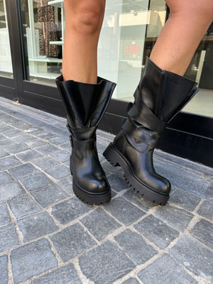Stivali ecopelle morbidi black
