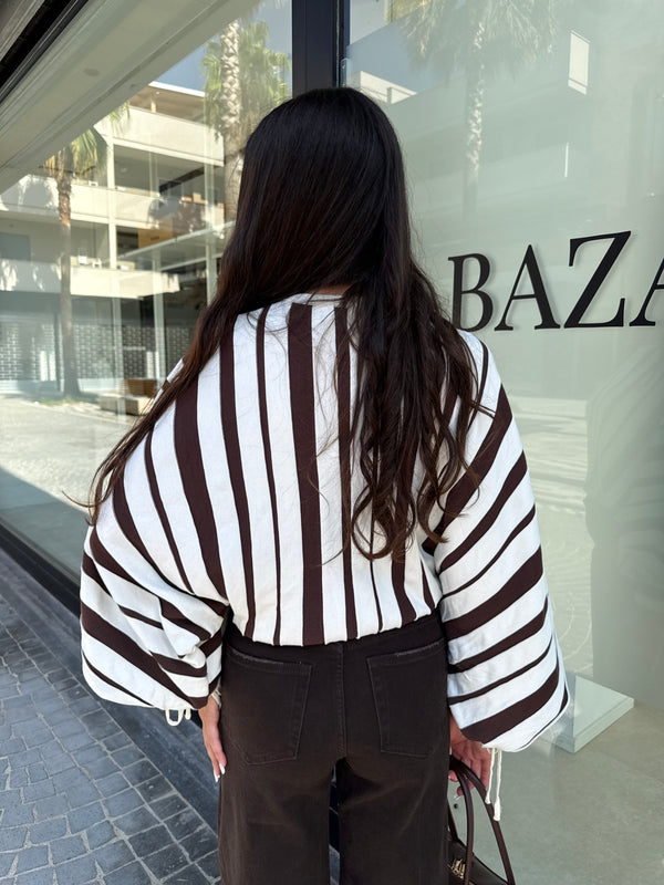 Maglia strisce con laccetto