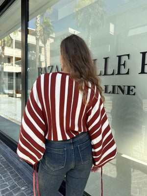 Maglia strisce con laccetto