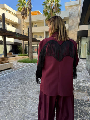 Giacca con frange curvy