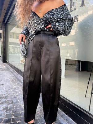 Pantalone in raso ballon