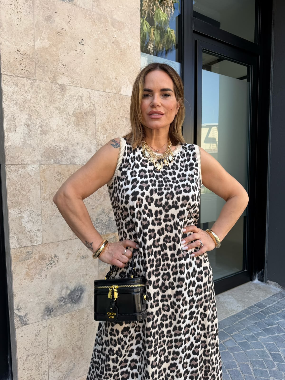 Abito canotta animalier curvy
