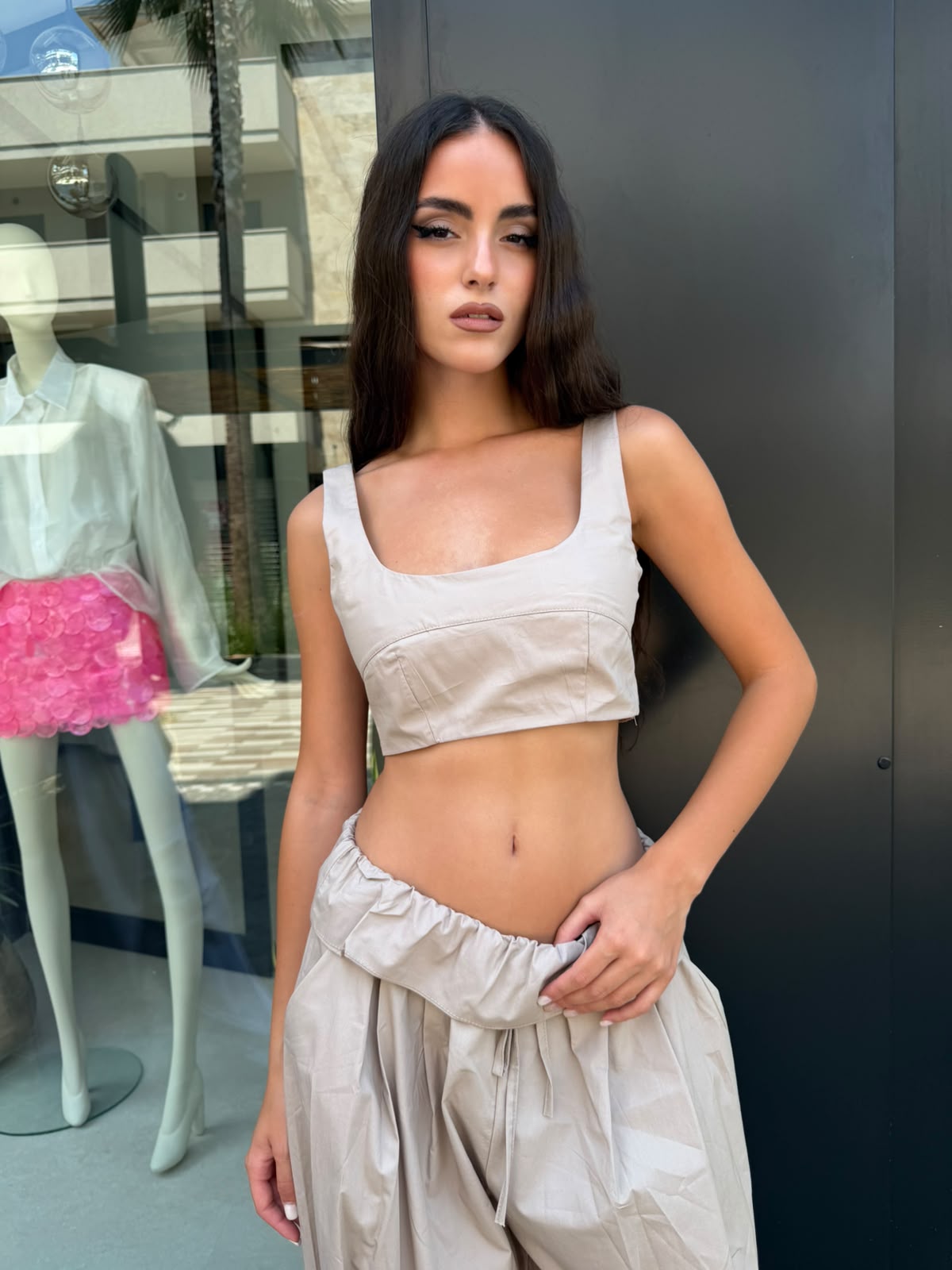 Cordset top e pantalone con rosvolto