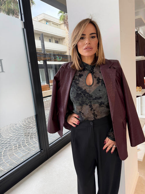 Giacca pitonata curvy