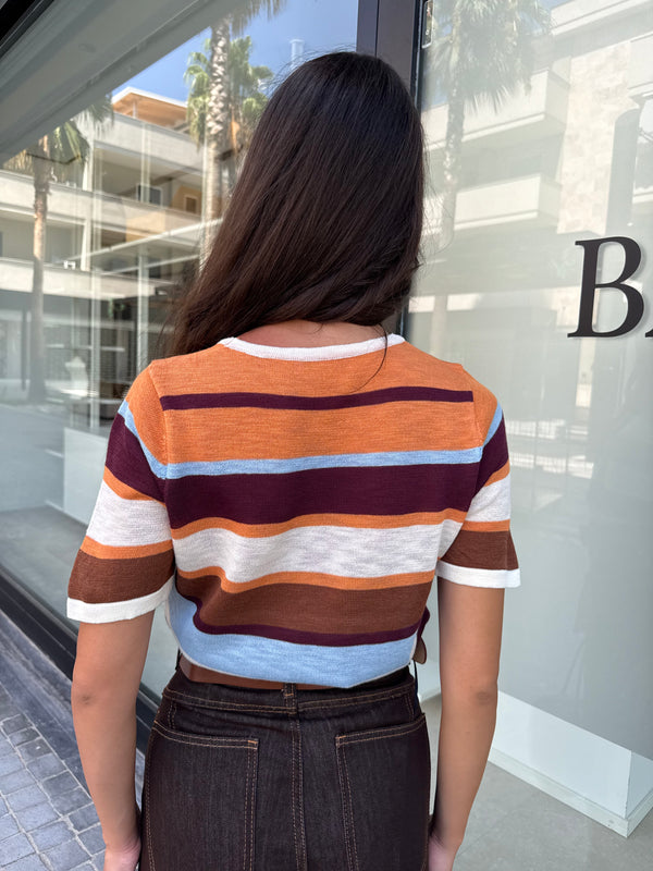 Maglia righe orange