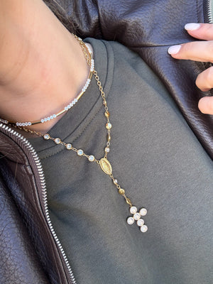 Collana rosario con croce