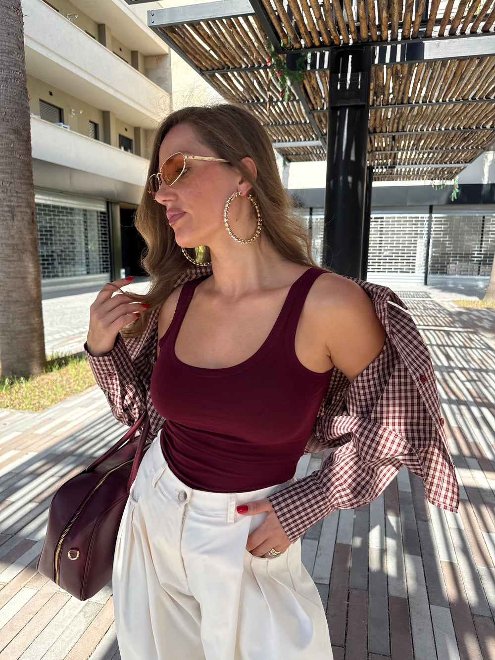 Canotta basic bordeaux