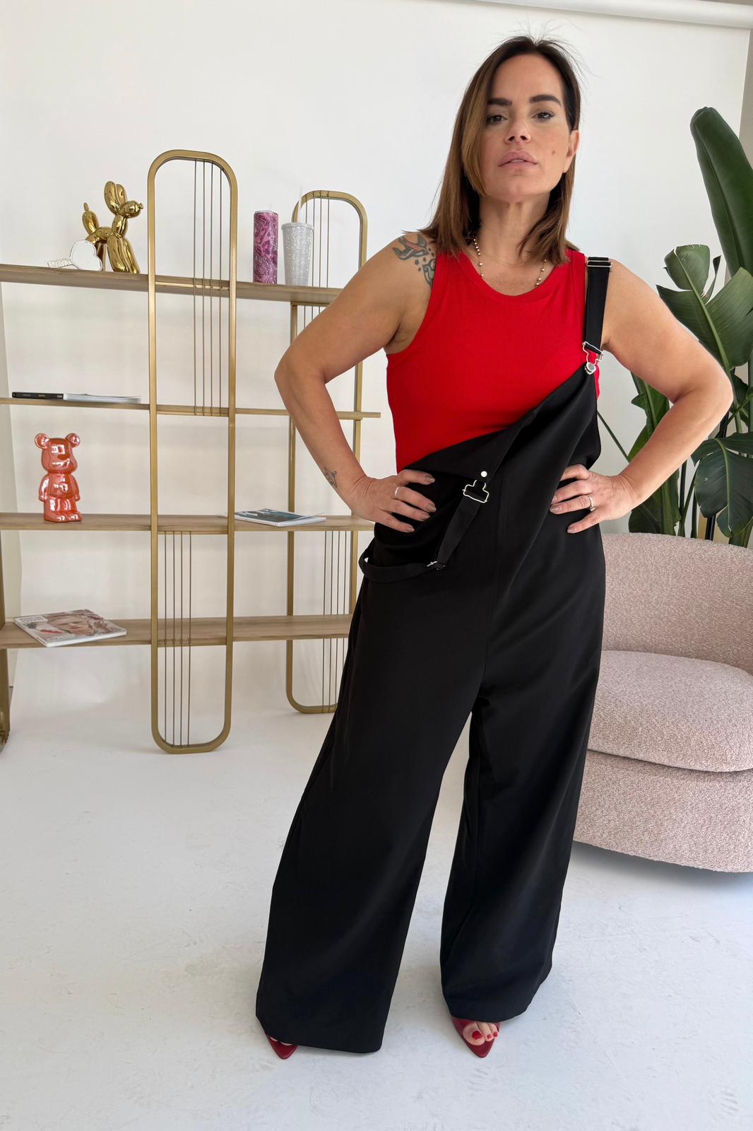 Salopette black curvy